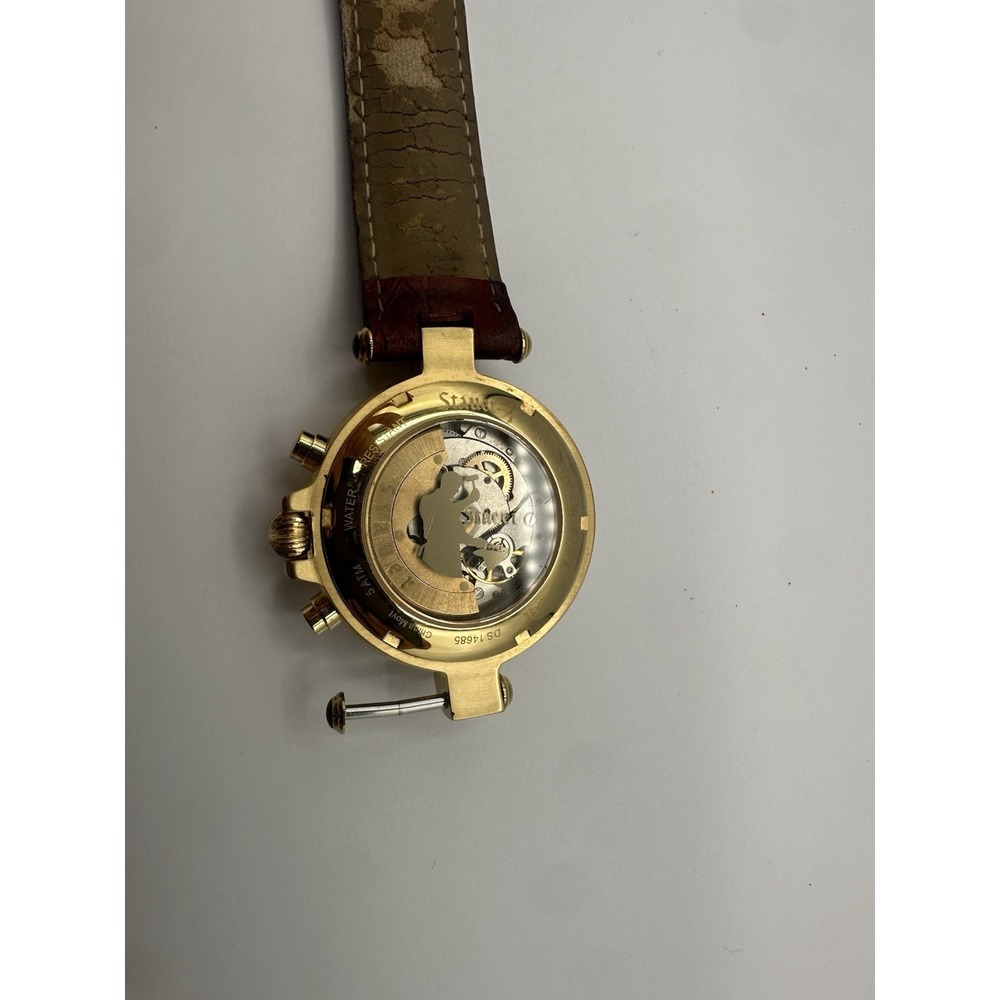 Stauer Graves 33 Automatic Wrist Watch for Men w/ Brown Leather Band - Picture 6 of 8
